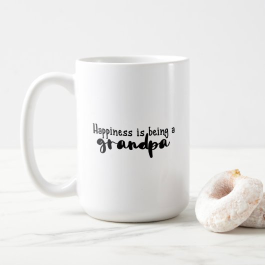 Mug - Happiness Is Being A Grandpa Kaffeetasse (Mit Donut)