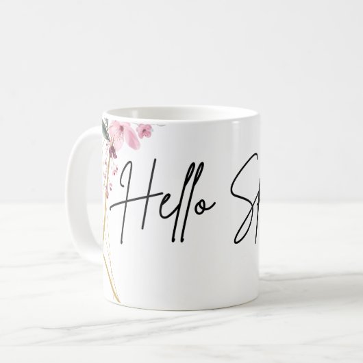Mug Hello spring Kaffeetasse (Vorderseite Links)