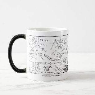 Mug How physicists see the world ,[RIGHT HANDED] Verwandlungstasse