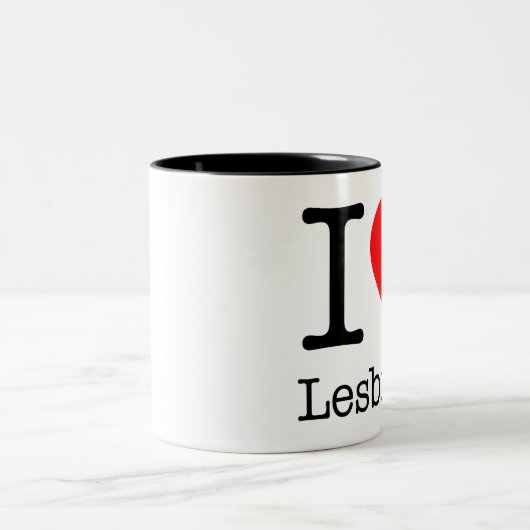 Mug I Love Lesbians Zweifarbige Tasse (Mittel)