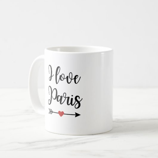 Mug "I Love Paris" Kaffeetasse (Vorderseite Links)