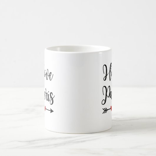 Mug "I Love Paris" Kaffeetasse (Mittel)
