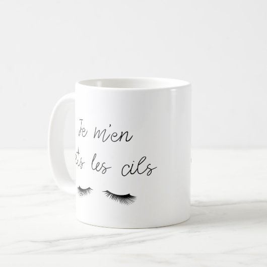 Mug Ich kämpfe gegen die Wimpern Kaffeetasse (Vorderseite Links)