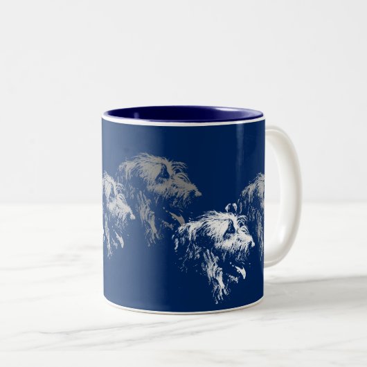 Mug Irish Wolfhound Zweifarbige Tasse (VorderseiteRechts)