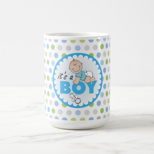 Mug/It ist ein Junge mit Tupfen Kaffeetasse (Mittel)