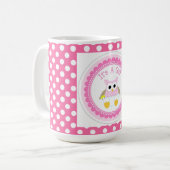 Mug/It ist ein Mädchen mit rosa Tupfen Kaffeetasse (Vorderseite Links)