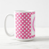 Mug/It ist ein Mädchen mit rosa Tupfen Kaffeetasse (Links)