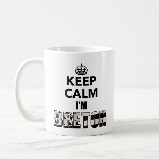 Mug Keep calm i’m Breton Kaffeetasse (Links)