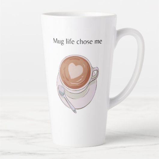 Mug Life Chose Me Minimalist Latte Mug Milchtasse (Rechts)
