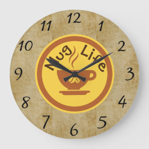 Mug Life Wall Clock Große Wanduhr