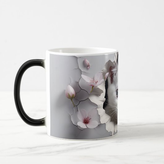 Mug Magic 3D cat Verwandlungstasse (Links)