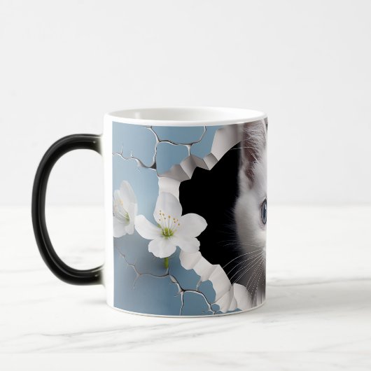 Mug Magic 3D cat Verwandlungstasse (Links)