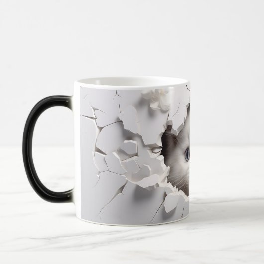 Mug Magic 3D cat Verwandlungstasse (Links)