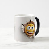 Mug Magic Face Emoticon Break Through Verwandlungstasse (VorderseiteRechts)