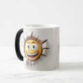 Mug Magic Face Emoticon Break Through Verwandlungstasse (Vorderseite Links)