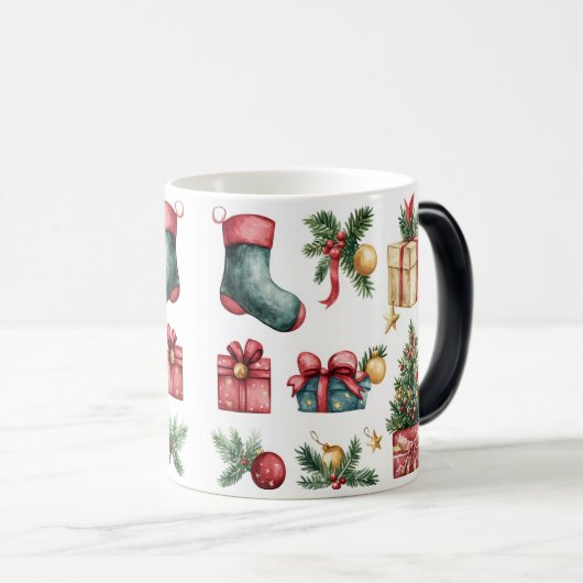 Mug Magic Festive Vintage Verwandlungstasse (VorderseiteRechts)