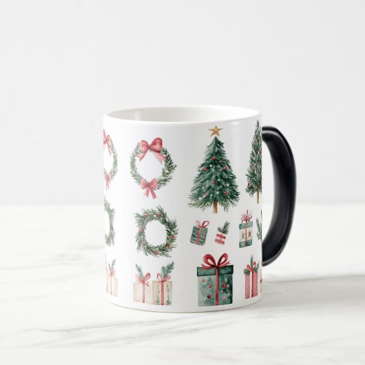 Mug Magic Festive Vintage Verwandlungstasse (VorderseiteRechts)