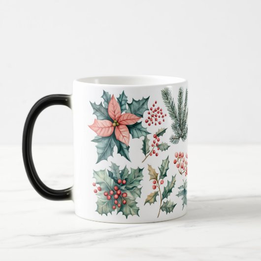 Mug Magic Festive Vintage Verwandlungstasse (Links)