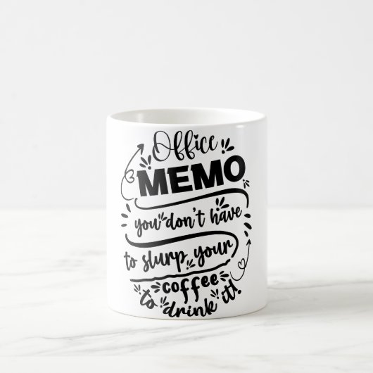 Mug Magic Funny Office Coffee Quotes Verwandlungstasse (Mittel)