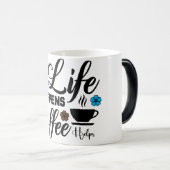 Mug Magic Funny Office Coffee Quotes Verwandlungstasse (VorderseiteRechts)