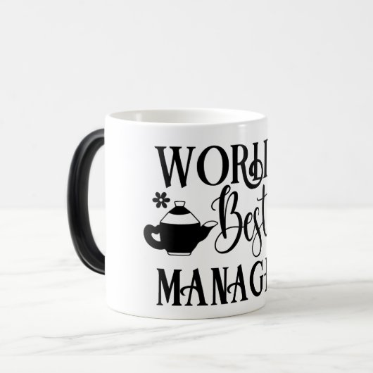 Mug Magic Funny Office Coffee Quotes Verwandlungstasse (Vorderseite Links)