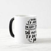 Mug Magic Funny Office Coffee Quotes Verwandlungstasse (Vorderseite Links)