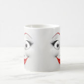 Mug Magic Sarcastic Women Face with Red Lips Verwandlungstasse (Mittel)