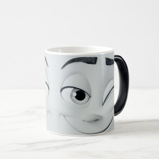 Mug Magic Winking Cartoon Face 3D Verwandlungstasse (VorderseiteRechts)