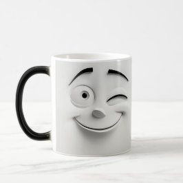 Mug Magic Winking Cartoon Face 3D Verwandlungstasse