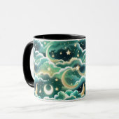 Mug - Mint Green Celestial Moon Tasse (Vorderseite Links)