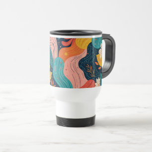 Mug mit fantastischem Blumendesign Reisebecher