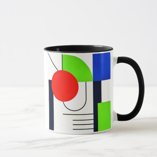 Mug mit geometrischen Farbdesigns. Tasse (Rechts)