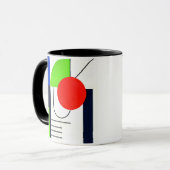 Mug mit geometrischen Farbdesigns. Tasse (Vorderseite Links)
