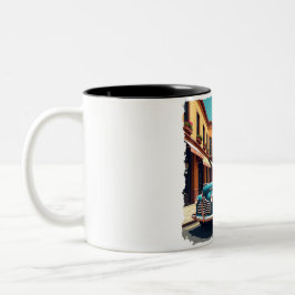 Mug mit Oldtimer aus den 1940ern Zweifarbige Tasse