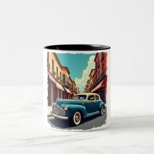 Mug mit Oldtimer aus den 1940ern Zweifarbige Tasse