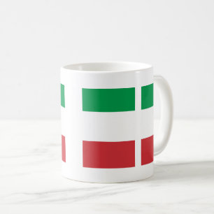 Mug mit stilisierten italienischen Farben. Kaffeetasse