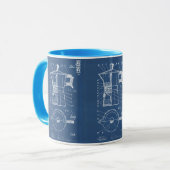 Mug Moka Kaffeemasse Expresso bialetti blueprint Tasse (Vorderseite Links)