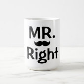 Mug/Mr berichtigen mit dem Schnurrbart Kaffeetasse (Mittel)