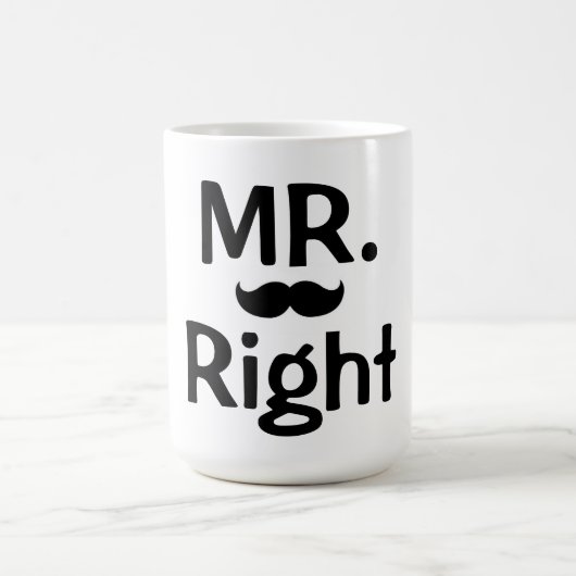 Mug/Mr berichtigen mit dem Schnurrbart Kaffeetasse (Mittel)