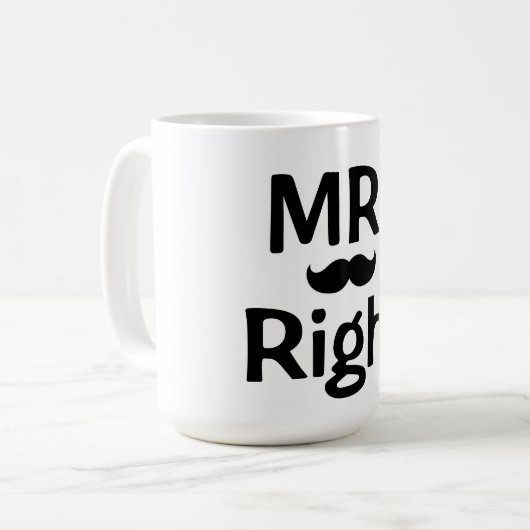 Mug/Mr berichtigen mit dem Schnurrbart Kaffeetasse (Vorderseite Links)