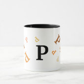 Mug - Multiple Orange and Brown Letters Tasse (Zentrum)