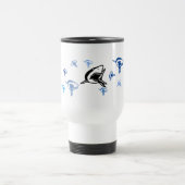 Mug - Multiple Sharks in Blue Reisebecher (Mittel)