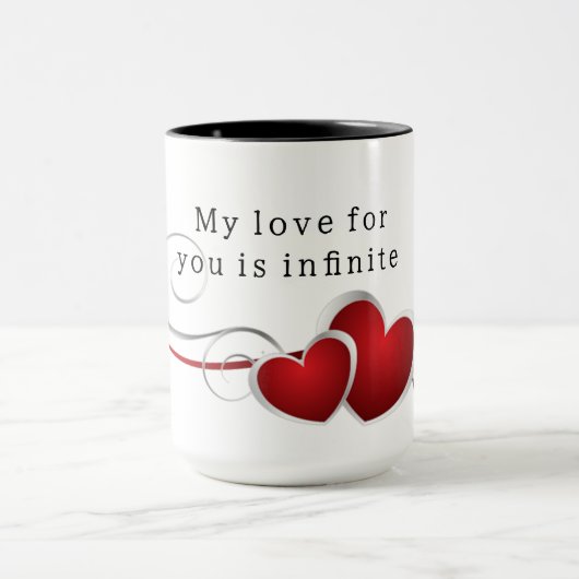 Mug My love for you is infinite Tasse (Zentrum)
