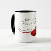 Mug My love for you is infinite Tasse (Vorderseite Links)
