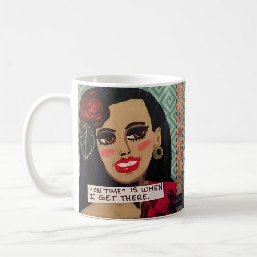 MUG=ON ZEIT IST, WENN ICH DORTHIN KOMME KAFFEETASSE (Links)