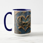 Mug Paper Cut Eagle Two Souls One Heart Tasse (Links)