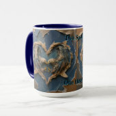 Mug Paper Cut Eagle Two Souls One Heart Tasse (Vorderseite Links)