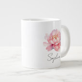 Mug personalisiert Pivoine Aquarelle Jumbo-Tasse (Vorderseite Rechts)