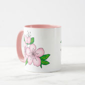 Mug - Pink Cherry Blossom Tasse (Vorderseite Links)
