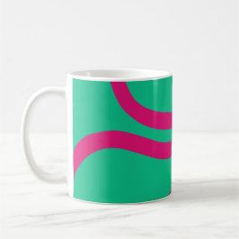 Mug – Pink Lines on Green Kaffeetasse
